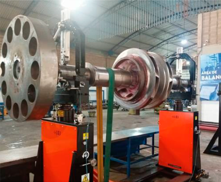 Rotor industrial en balanceadora